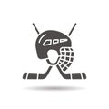 Hockey game equipment icon