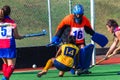 Hockey Girls Goals Defending Royalty Free Stock Photo