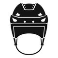 Hockey helmet icon, simple style