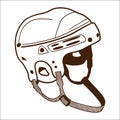 Hockey helmet isolated on white.