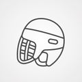 Hockey helmet vector icon sign symbol Royalty Free Stock Photo
