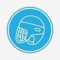 Hockey helmet vector icon sign symbol Royalty Free Stock Photo