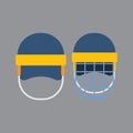 Hockey helmet vector illustration.