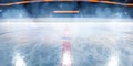 Hockey ice rink sport arena empty field Royalty Free Stock Photo