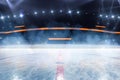 Hockey ice rink sport arena empty field Royalty Free Stock Photo