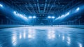 Hockey ice rink sport arena empty field - stadium Royalty Free Stock Photo