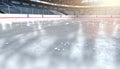 Hockey ice rink sport arena empty field - stadium (Created Using Generative AI Royalty Free Stock Photo