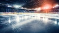 Hockey ice rink sport arena empty field, stadium. Generative Ai Royalty Free Stock Photo