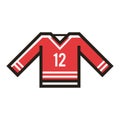 A hockey jersey illustration.. Vector illustration decorative design