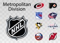 Hockey League. Carolina Hurricanes, Columbus Blue Jackets, New Jersey Devils, NY Islanders, NY Rangers, Philadelphia Flyers,