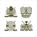 Hockey League Championship Logo Collection Logo Design vector illustrations