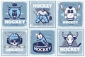 Hockey League Posters Set