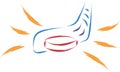 Hockey logo Royalty Free Stock Photo