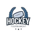 Hockey logo element design. Vector illustration decorative design