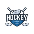 Hockey logo element design. Vector illustration decorative design