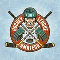 Hockey logo Royalty Free Stock Photo