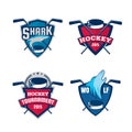 Hockey logo set.