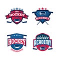 Hockey logo set.