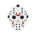 Hockey mask icon, flat style Royalty Free Stock Photo