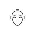 Hockey mask line icon Royalty Free Stock Photo