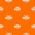 Hockey pattern vector orange