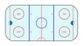 Hockey pitch. Vector illustration, schematic drawing, simple style