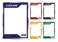 Hockey player card frame template design