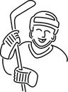 Hockey Player Cartoon