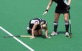 Hockey Player Down Royalty Free Stock Photo