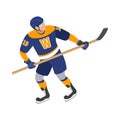 Hockey Player Isometric Composition Royalty Free Stock Photo
