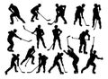 Hockey Player Sports Silhouettes