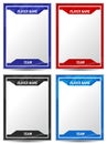 Hockey player trading card frame border template Royalty Free Stock Photo