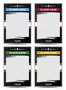 Hockey player trading card frame border template design flyer Royalty Free Stock Photo