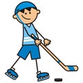 Hockey player, vector icon