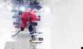 Hockey players on ice. Mixed media Royalty Free Stock Photo
