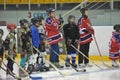 Hockey players before the match, Royalty Free Stock Photo