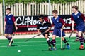 Hockey Players Schools Playing Astro Royalty Free Stock Photo