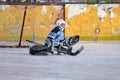 Hockey players shoots the puck and attacks Royalty Free Stock Photo