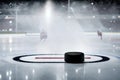 A hockey puck hurtling Royalty Free Stock Photo