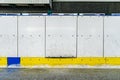 Hockey rink side boards with door Royalty Free Stock Photo