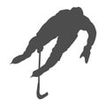 Hockey. Silhouette of a hockey player with a stick. Vector illustration for websites, applications and creative design