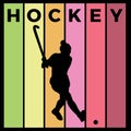 Hockey silhouette sport activity vector graphic