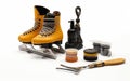 Hockey Skate Sharpening Kit Against White Royalty Free Stock Photo