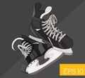 Hockey skates isometric vector illustration Royalty Free Stock Photo