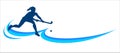 Hockey sport design logo in vector quality.