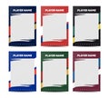 Hockey Sport player trading card frame border template design Royalty Free Stock Photo