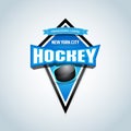 Hockey sport team logotype template. Hockey team logo template. Hockey emblem, logotype template, t-shirt apparel design. Royalty Free Stock Photo