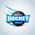 Hockey sport team logotype template. Hockey team logo template. Hockey emblem, logotype template, t-shirt apparel design. Royalty Free Stock Photo