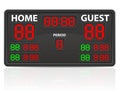 Hockey sports digital scoreboard vector illustration