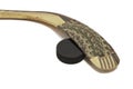 Hockey stick and puck Royalty Free Stock Photo